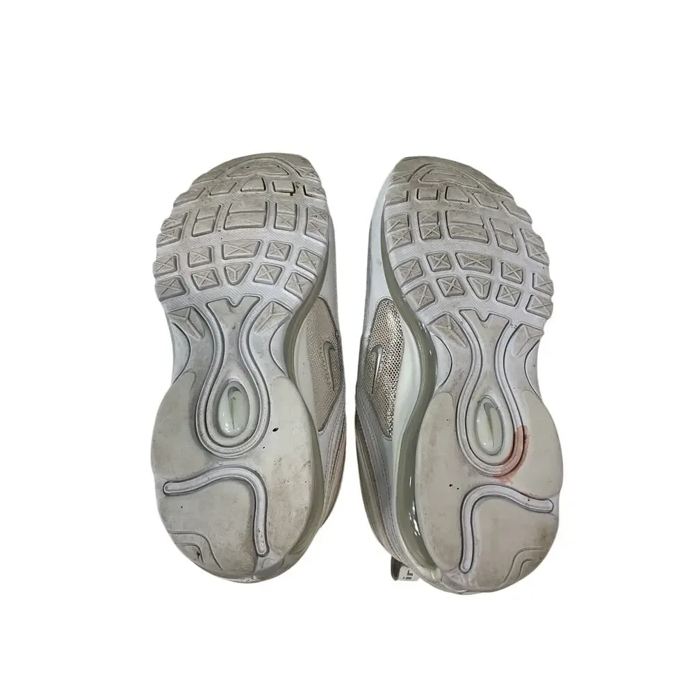Nike Sleek White Chrome Air Max 97 Sneaker Size 8 Womens
